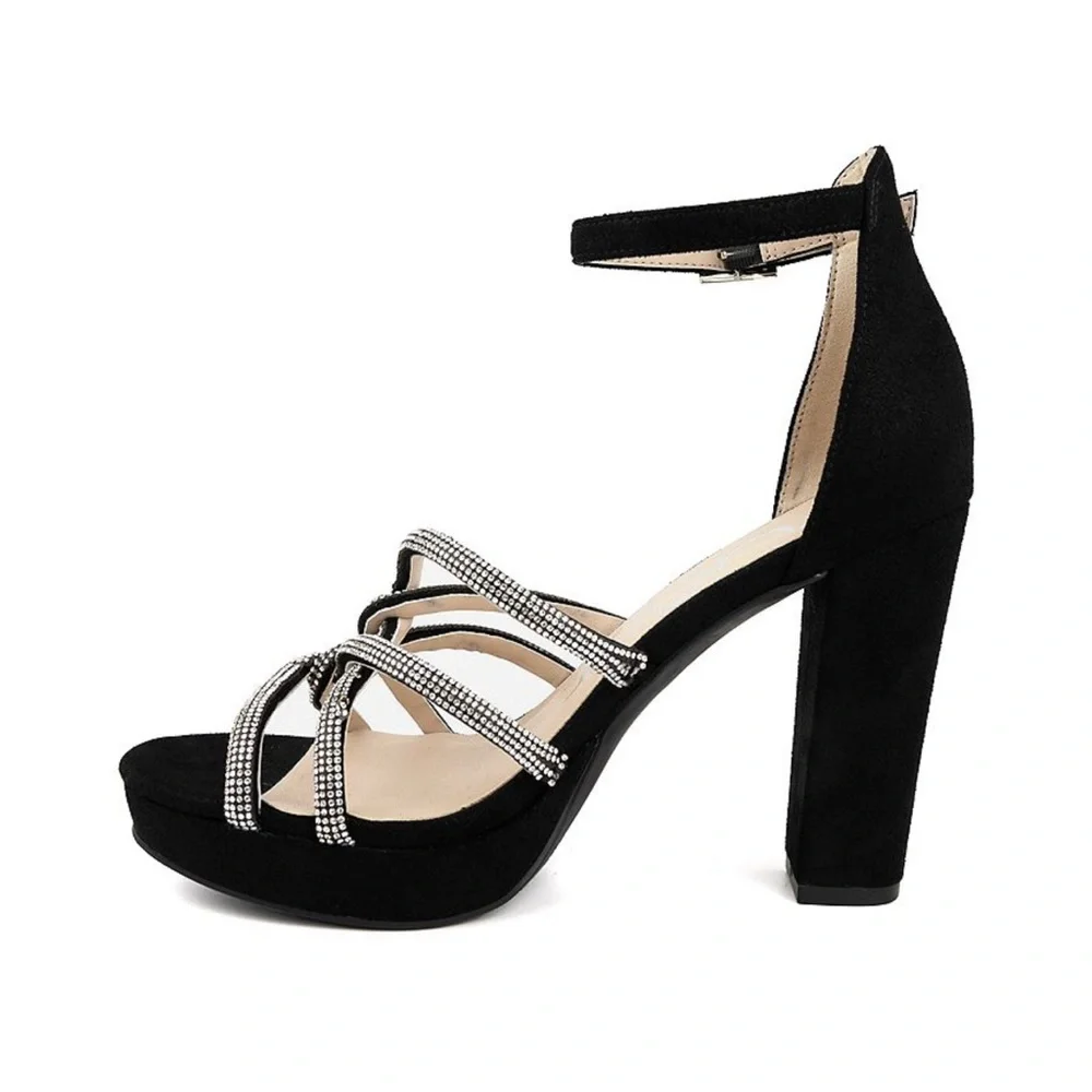 NEW Sugar Petal Chic Black Heels – New Elegant Design Wedding Formal